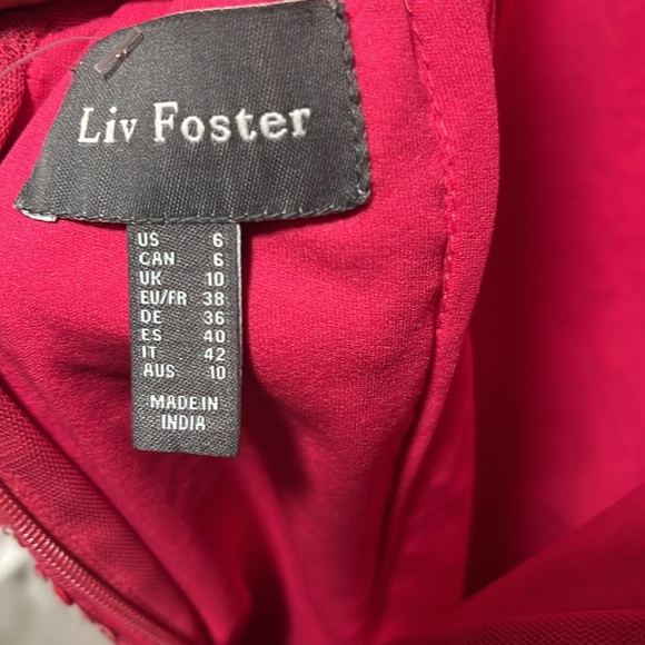 LIV FOSTER V-Neck Halter Sequin Stripe Pink Mini Dress, Size 6 - Picture 10 of 12